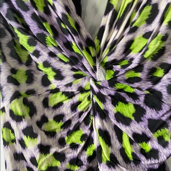 Just Cavalli Fun Neon Leopard Print Dress - Picture 3 of 8